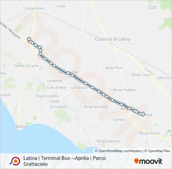 COTRAL Bus Line Map