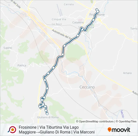 COTRAL Bus Line Map