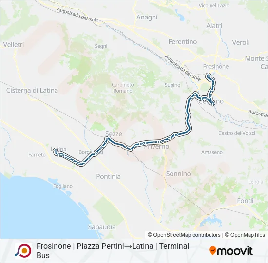 COTRAL Bus Line Map
