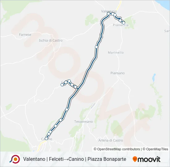 COTRAL Bus Line Map