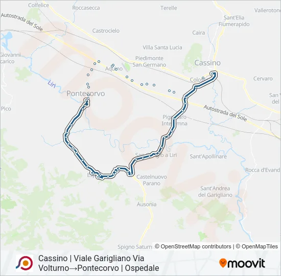 COTRAL Bus Line Map
