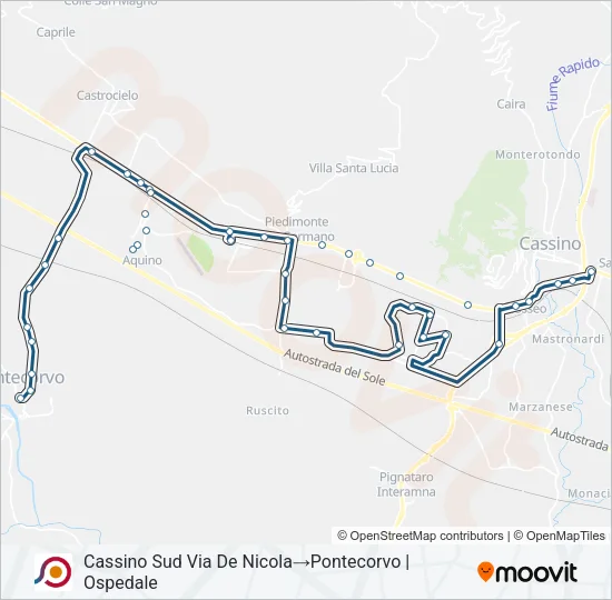 COTRAL Bus Line Map