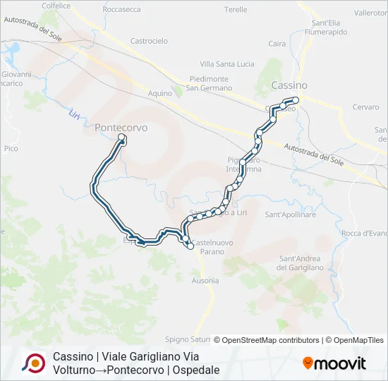 COTRAL Bus Line Map