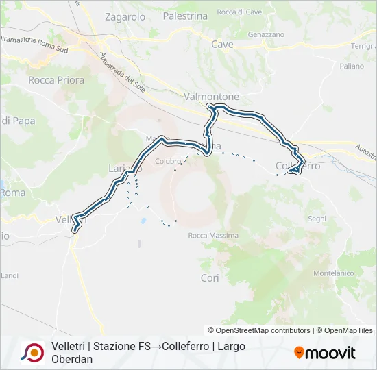COTRAL Bus Line Map