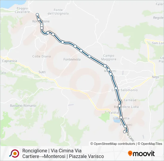 COTRAL Bus Line Map