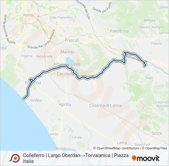 COTRAL Bus Line Map