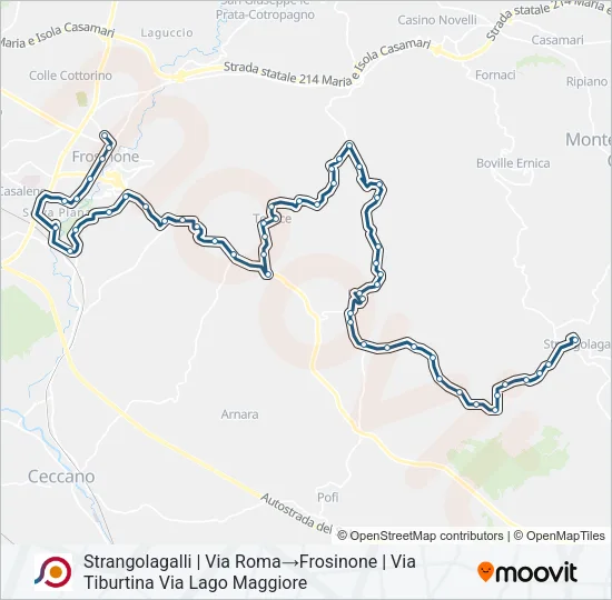 COTRAL Bus Line Map