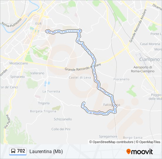 702 bus Line Map