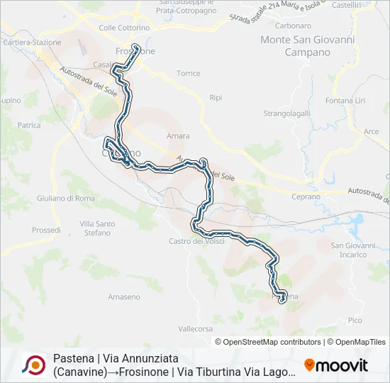 COTRAL Bus Line Map