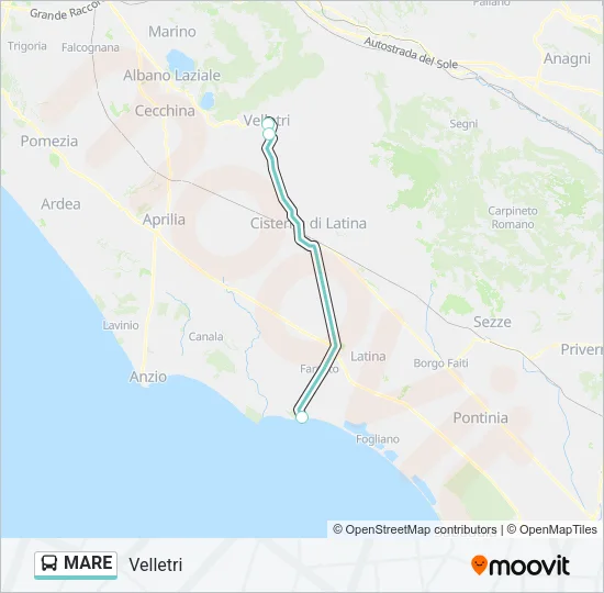 MARE Bus Line Map
