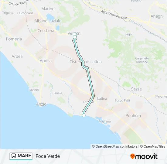 MARE Bus Line Map