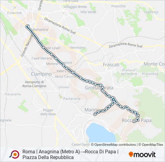 cotral Route: Schedules, Stops & Maps - Roma | Anagnina (Metro A)‎→Rocca Di  Papa | Piazza Della Repubblica (Updated)