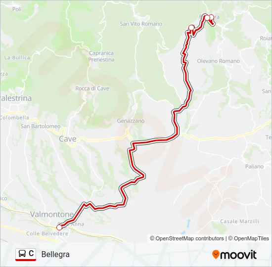 C Bus Line Map