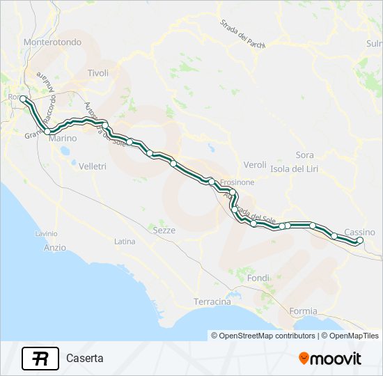 R train Line Map