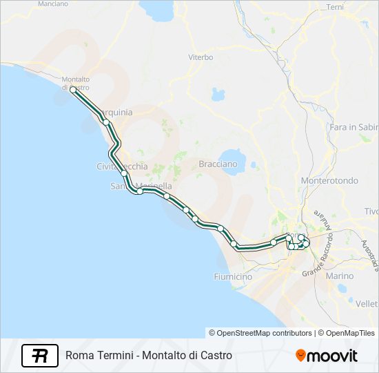R train Line Map
