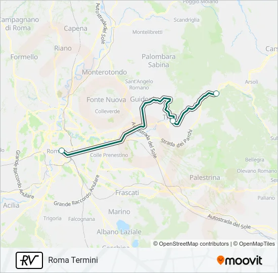 RV Train Line Map