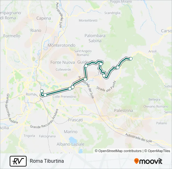 RV Train Line Map