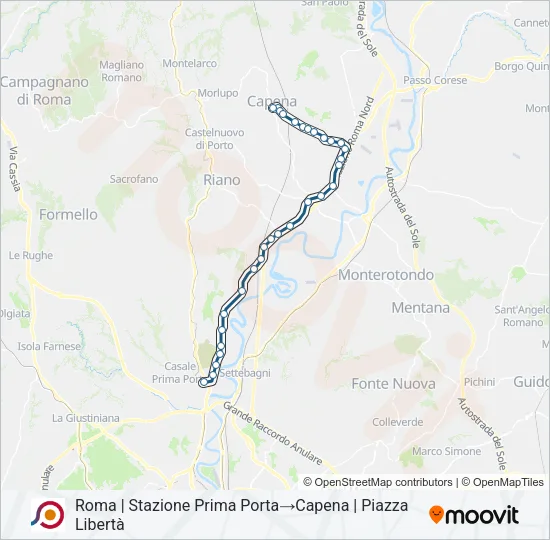 COTRAL Bus Line Map