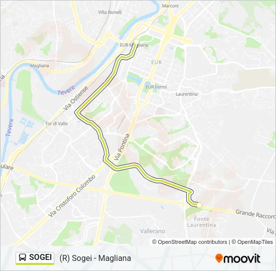 SOGEI Bus Line Map