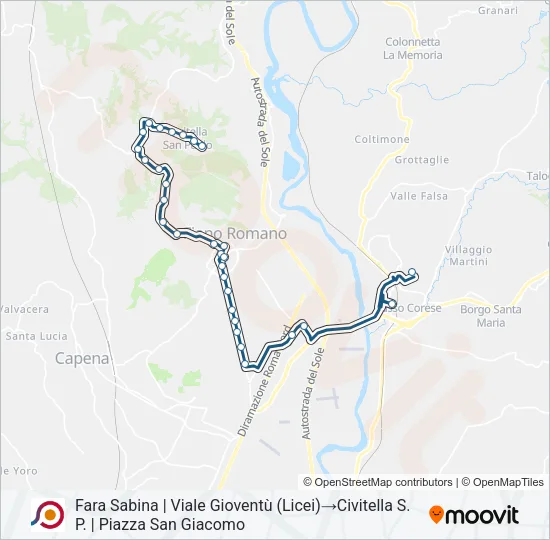 COTRAL Bus Line Map