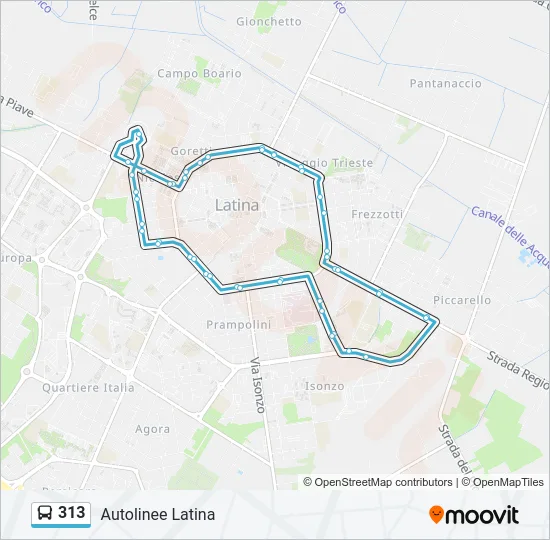 313 Bus Line Map