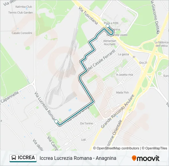 ICCREA Bus Line Map