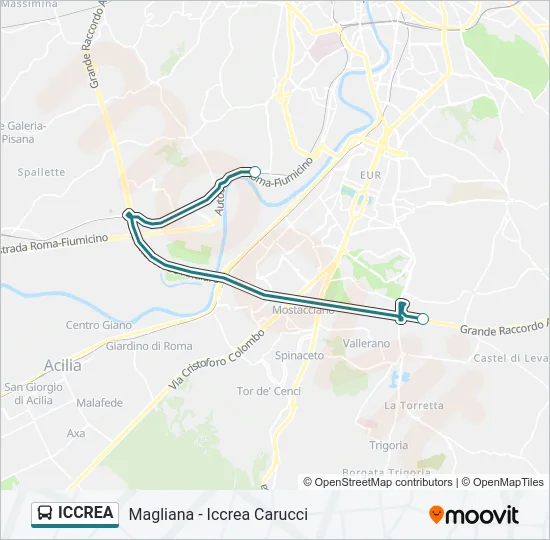 ICCREA Bus Line Map