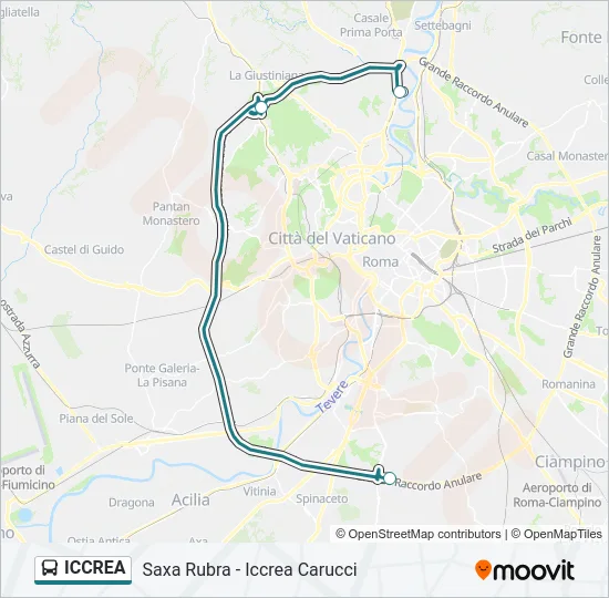 ICCREA Bus Line Map
