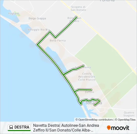 DESTRA Bus Line Map
