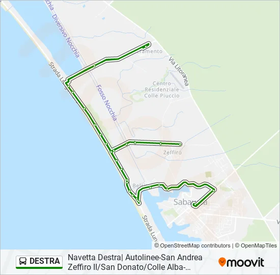 DESTRA Bus Line Map