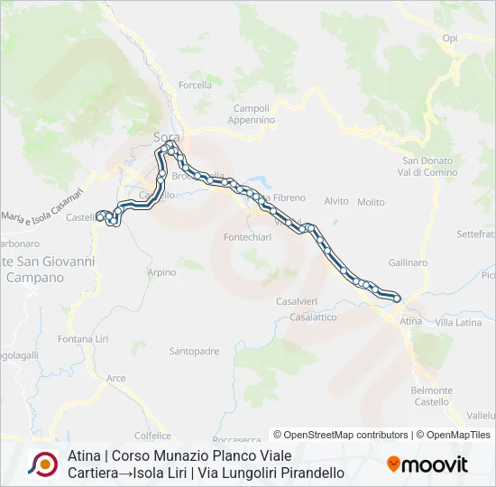 COTRAL Bus Line Map