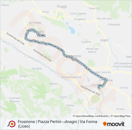 COTRAL Bus Line Map