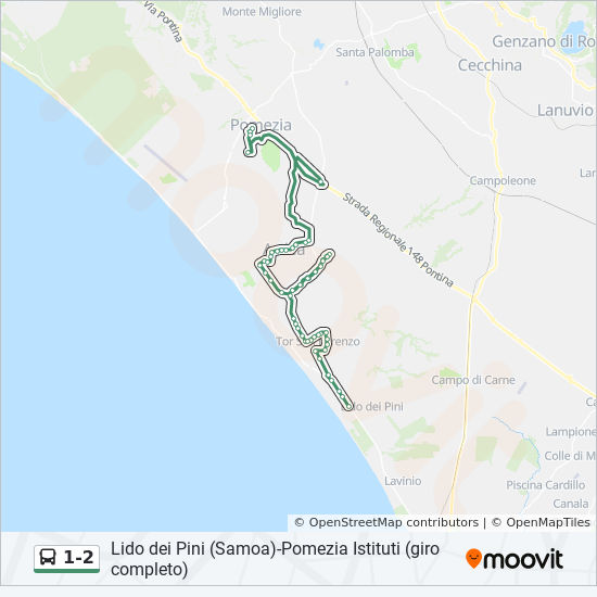 1-2 bus Line Map