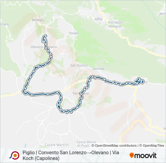 COTRAL Bus Line Map