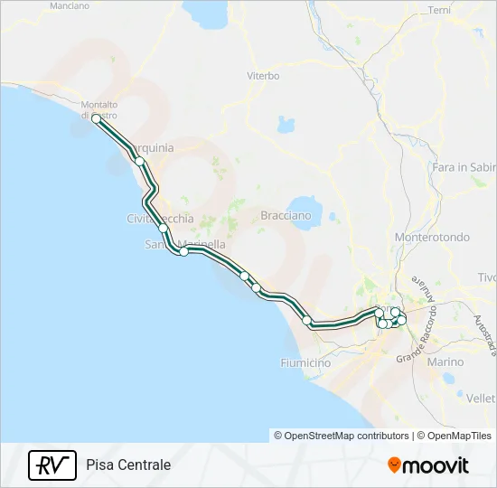 RV Train Line Map