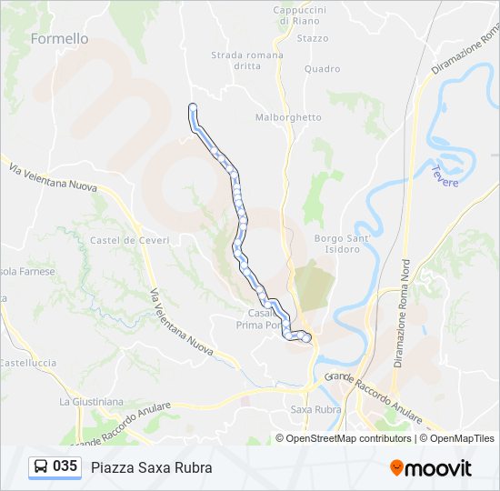 035 bus Line Map