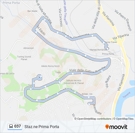 037 bus Line Map