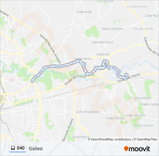 040 bus Line Map