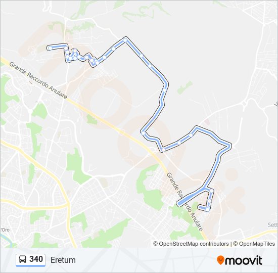 340 bus Line Map