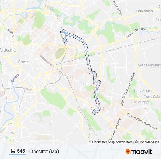 548 bus Line Map