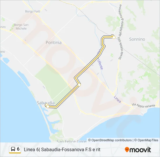 6 Bus Line Map