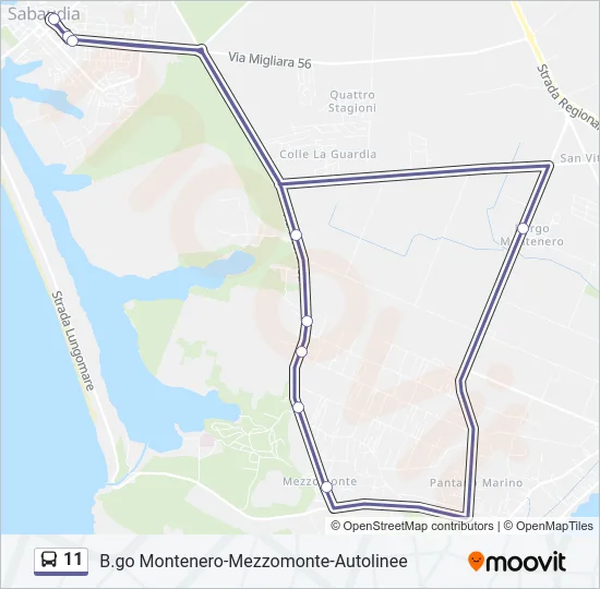 11 Bus Line Map