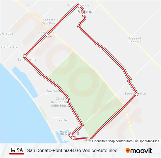9A Bus Line Map