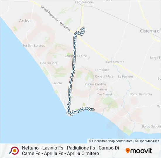 COTRAL Bus Line Map