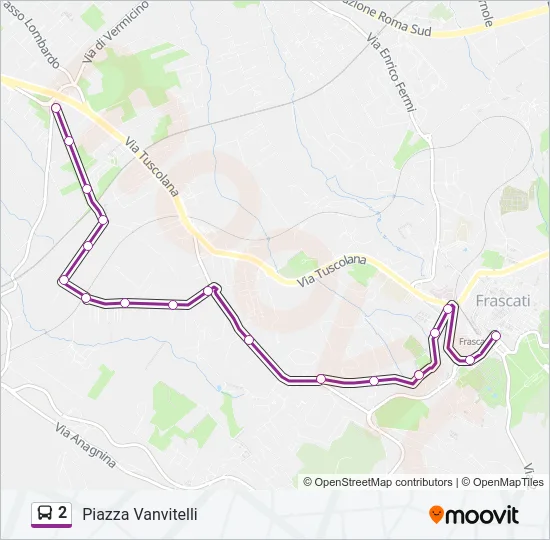 2 Bus Line Map