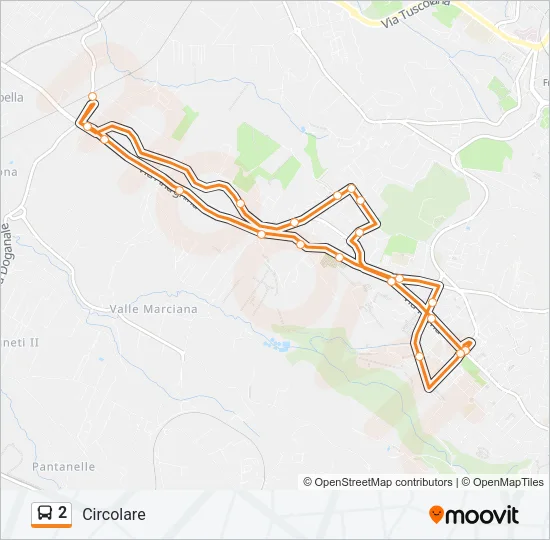 2 Bus Line Map