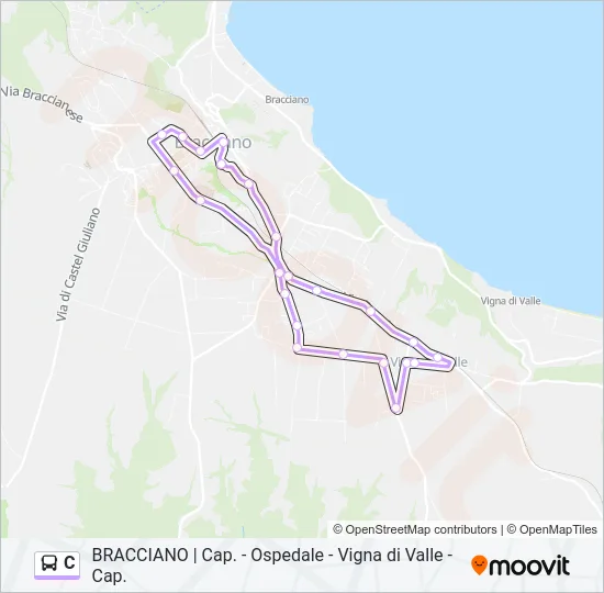 C Bus Line Map