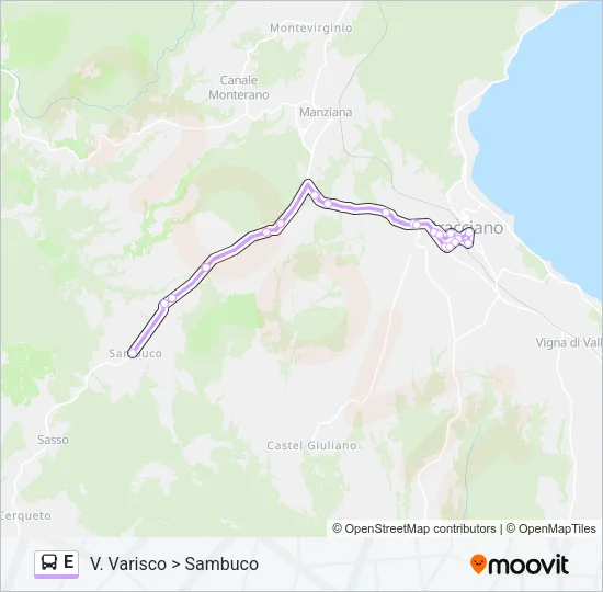 E Bus Line Map