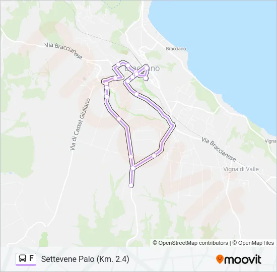 F Bus Line Map