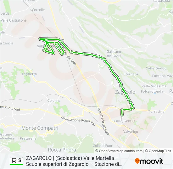 S Bus Line Map